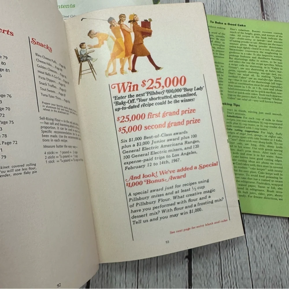 Vintage soft cover Recipe cookbook Pillsbury 1966 &  good housekeeping 1958
